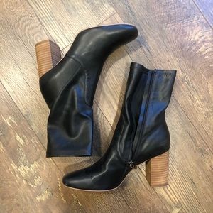 Silent D Black Leather Boots